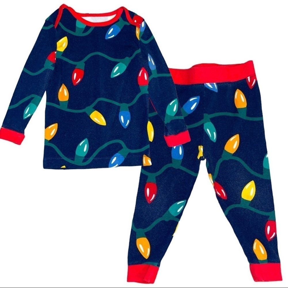 PAJAMAGRAM Size 18M Christmas Lights 2 Piece Pajamas